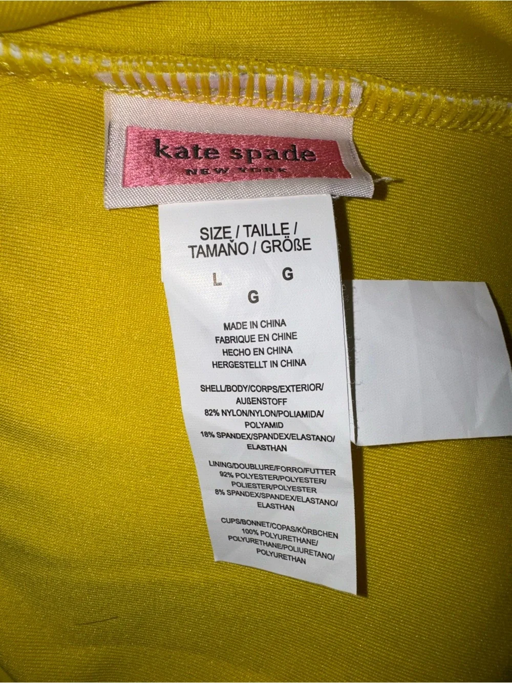 kate spade Bright Yellow Halter One-Piece Swimsuit with Ring Detail